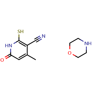 2-mercapto-4-methyl-6-oxo-1,6-dihydropyridine-3-carbonitrile compound with morpholine (1:1)