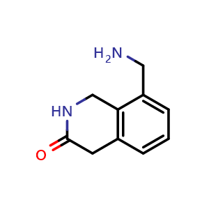 Chemical structure of 8-(aminomethyl)-2,4-dihydro-1H-isoquinolin-3-one , CAS 933753-95-8, AChemBlock U134942