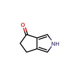 Chemical structure of 5,6-dihydro-2H-cyclopenta[c]pyrrol-4-one , CAS 95065-06-8, AChemBlock U134957