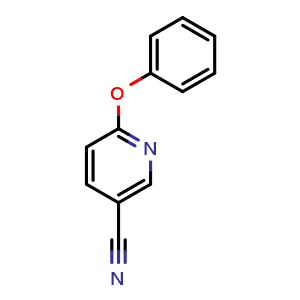 Chemical structure of 6-Phenoxynicotinonitrile , CAS 99902-72-4, AChemBlock U134982
