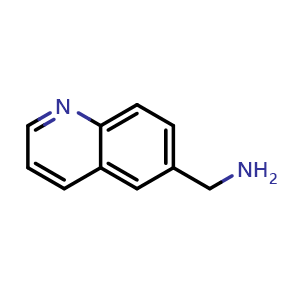 Chemical structure of 6-Aminomethylquinoline , CAS 99071-54-2, AChemBlock U134991