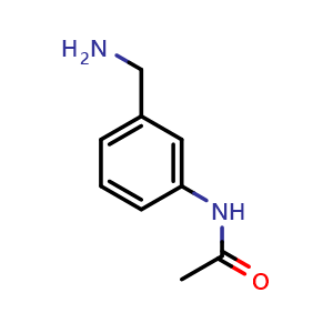 Chemical structure of 3-Acetamidobenzylamine , CAS 96783-68-5, AChemBlock U135012
