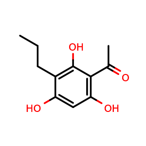 Chemical structure of 2',4',6'-Trihydroxy-3'-propylacetophenone , CAS 96756-28-4, AChemBlock U135014