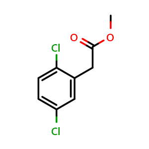 Chemical structure of Methyl 2-(2,5-Dichlorophenyl)acetate , CAS 96129-66-7, AChemBlock U135020