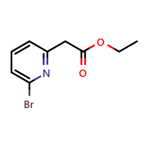Chemical structure of ethyl 2-(6-bromo-2-pyridyl)acetate , CAS 955369-63-8, AChemBlock U135045