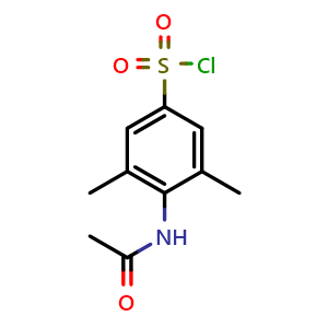 Chemical structure of 4-Acetamido-3,5-dimethylbenzenesulfonyl Chloride , CAS 952958-71-3, AChemBlock U135054