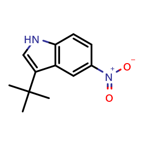 Chemical structure of 3-(tert-Butyl)-5-nitroindole , CAS 952664-67-4, AChemBlock U135055