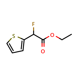 Chemical structure of Ethyl 2-Fluoro(2-thienyl)acetate , CAS 94744-60-2, AChemBlock U135078