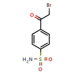 Chemical structure of 4-(2-Bromoacetyl)benzene-1-sulfonamide , CAS 944-33-2, AChemBlock U135107
