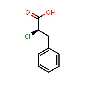 Chemical structure of (R)-2-chloro-3-phenylpropanoic acid , CAS 94347-44-1, AChemBlock U135115