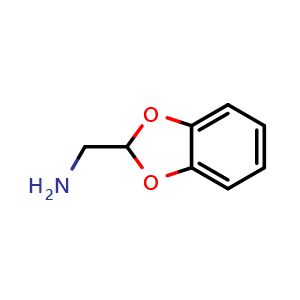 Chemical structure of 2-(Aminomethyl)-1,3-benzodioxole , CAS 936-78-7, AChemBlock U135148