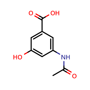 Chemical structure of 3-Acetamido-5-hydroxybenzoic acid , CAS 93561-88-7, AChemBlock U135152