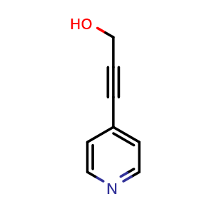 Chemical structure of 3-(4-Pyridyl)-2-propyn-1-ol , CAS 93524-95-9, AChemBlock U135155