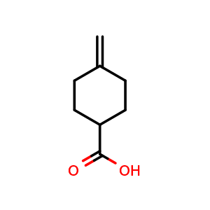 Chemical structure of 4-Methylenecyclohexanecarboxylic acid , CAS 934-69-0, AChemBlock U135157