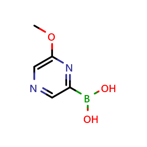 Chemical structure of 6-Methoxypyrazine-2-boronic acid , CAS 934346-27-7, AChemBlock U135159