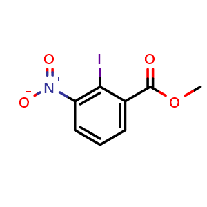 Chemical structure of Methyl 2-Iodo-3-nitrobenzoate , CAS 93415-79-3, AChemBlock U135162