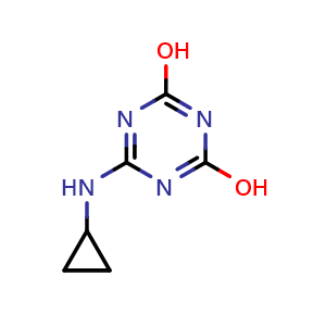 Chemical structure of N-Cyclopropylammelide , CAS 92510-61-7, AChemBlock U135202