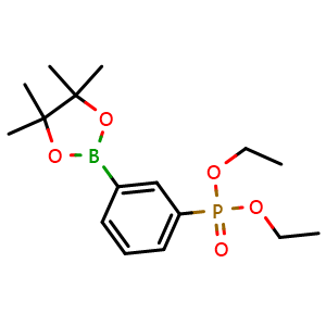 Chemical structure of diethyl (3-(4,4,5,5-tetramethyl-1,3,2-dioxaborolan-2-yl)phenyl)phosphonate , CAS 914656-99-8, AChemBlock U135241