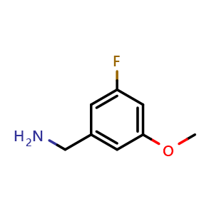 Chemical structure of 3-Fluoro-5-methoxybenzylamine , CAS 914465-85-3, AChemBlock U135243