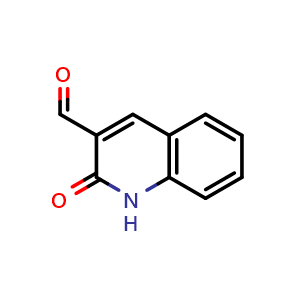 Chemical structure of 2-oxo-1,2-dihydro-quinoline-3-carbaldehyde , CAS 91301-03-0, AChemBlock U135254