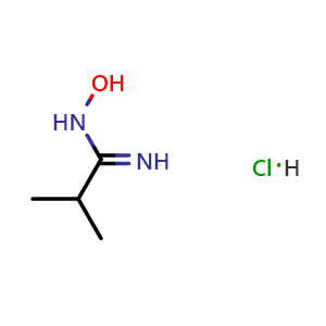 Chemical structure of N-Hydroxyisobutyrimidamide hydrochloride , CAS 912577-32-3, AChemBlock U135256