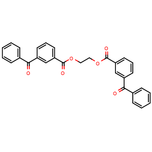 Chemical structure of 1,2-Ethanediyl Bis(3-benzoylbenzoate) , CAS 910248-07-6, AChemBlock U135266