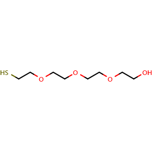 Chemical structure of Thiol-PEG4-alcohol , CAS 90952-27-5, AChemBlock U135267