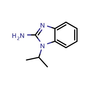 Chemical structure of 2-Amino-1-isopropylbenzimidazole , CAS 90871-47-9, AChemBlock U135273