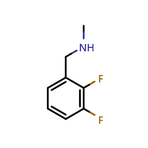 Chemical structure of N-Methyl-2,3-difluorobenzylamine , CAS 906645-41-8, AChemBlock U135286