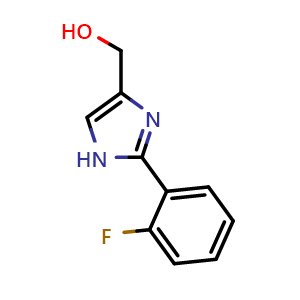 Chemical structure of 2-(2-Fluorophenyl)-1H-imidazole-4-methanol , CAS 906477-25-6, AChemBlock U135288