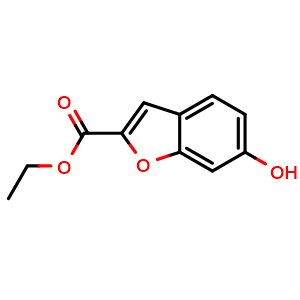 Chemical structure of Ethyl 6-Hydroxybenzofuran-2-carboxylate , CAS 906448-92-8, AChemBlock U135289