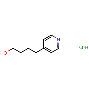 Chemical structure of 4-(4-Pyridyl)-1-butanol hydrochloride , CAS 90642-84-5, AChemBlock U135290