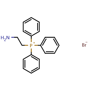 Chemical structure of (2-Aminoethyl)triphenylphosphonium Bromide , CAS 89996-00-9, AChemBlock U135319