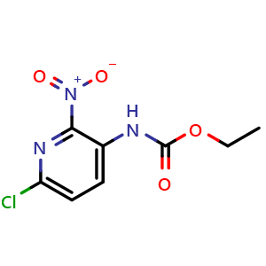 Chemical structure of Ethyl (6-Chloro-2-nitro-3-pyridyl)carbamate , CAS 89660-16-2, AChemBlock U135354