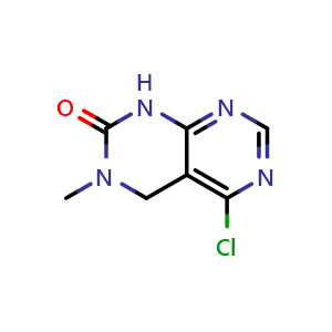 Chemical structure of 5-Chloro-3-methyl-1,2,3,4-tetrahydropyrimido[4,5-d]pyrimidin-2-one , CAS 893444-55-8, AChemBlock U135369