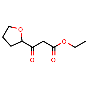 Chemical structure of ethyl 3-oxo-3-(2-tetrahydrofuryl)propanoate , CAS 887411-85-0, AChemBlock U135410