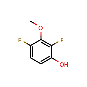 Chemical structure of 2,4-Difluoro-3-methoxyphenol , CAS 886499-27-0, AChemBlock U135427