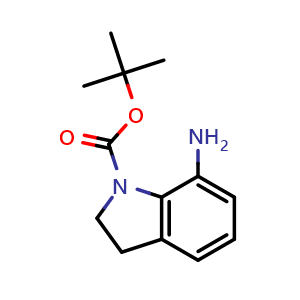 Chemical structure of 1-Boc-7-aminoindoline , CAS 885272-44-6, AChemBlock U135444