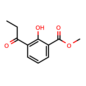 Chemical structure of Methyl 2-Hydroxy-3-propionylbenzoate , CAS 88466-30-2, AChemBlock U135449