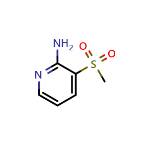 Chemical structure of 2-Amino-3-(methylsulfonyl)pyridine , CAS 878805-97-1, AChemBlock U135480