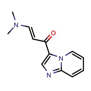 Chemical structure of (E)-3-(Dimethylamino)-1-(3-imidazo[1,2-a]pyridyl)-2-propen-1-one , CAS 878804-63-8, AChemBlock U135481