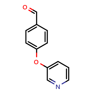Chemical structure of 4-(3-Pyridyloxy)benzaldehyde , CAS 87626-41-3, AChemBlock U135493
