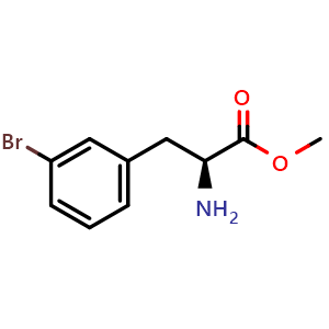 Chemical structure of Methyl (S)-2-Amino-3-(3-bromophenyl)propanoate , CAS 875782-96-0, AChemBlock U135495
