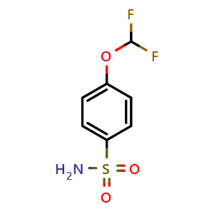 Chemical structure of 4-(Difluoromethoxy)benzenesulfonamide , CAS 874781-09-6, AChemBlock U135502