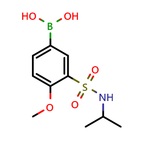 Chemical structure of 3-(N-Isopropylsulfamoyl)-4-methoxyphenylboronic acid , CAS 874459-65-1, AChemBlock U135506
