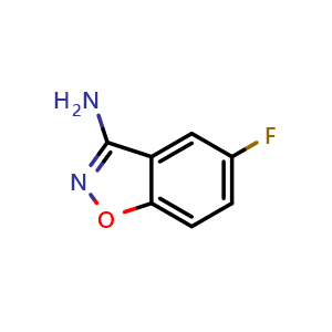 Chemical structure of 3-Amino-5-fluorobenzo[d]isoxazole , CAS 868271-13-0, AChemBlock U135539