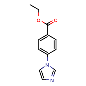 Chemical structure of Ethyl 4-(1-Imidazolyl)benzoate , CAS 86718-07-2, AChemBlock U135544