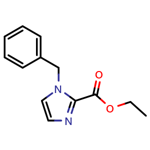 Chemical structure of Ethyl 1-benzylimidazole-2-carboxylate , CAS 865998-45-4, AChemBlock U135550