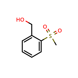 Chemical structure of 2-(Methylsulfonyl)benzyl Alcohol , CAS 864265-08-7, AChemBlock U135554