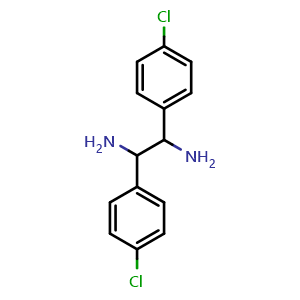 Chemical structure of 1,2-Bis(4-chlorophenyl)ethylenediamine , CAS 86212-34-2, AChemBlock U135564